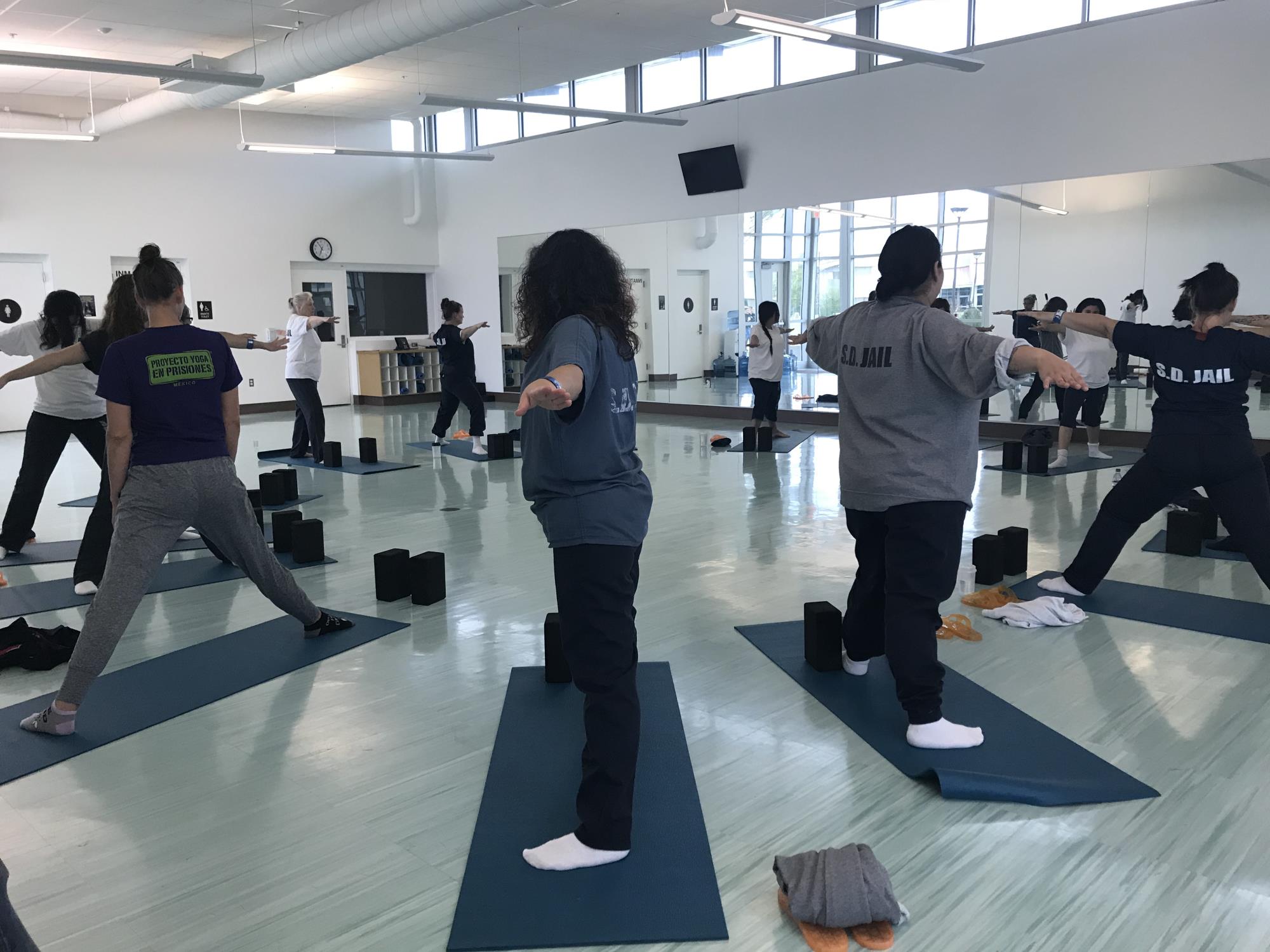 Group of women doing yoga